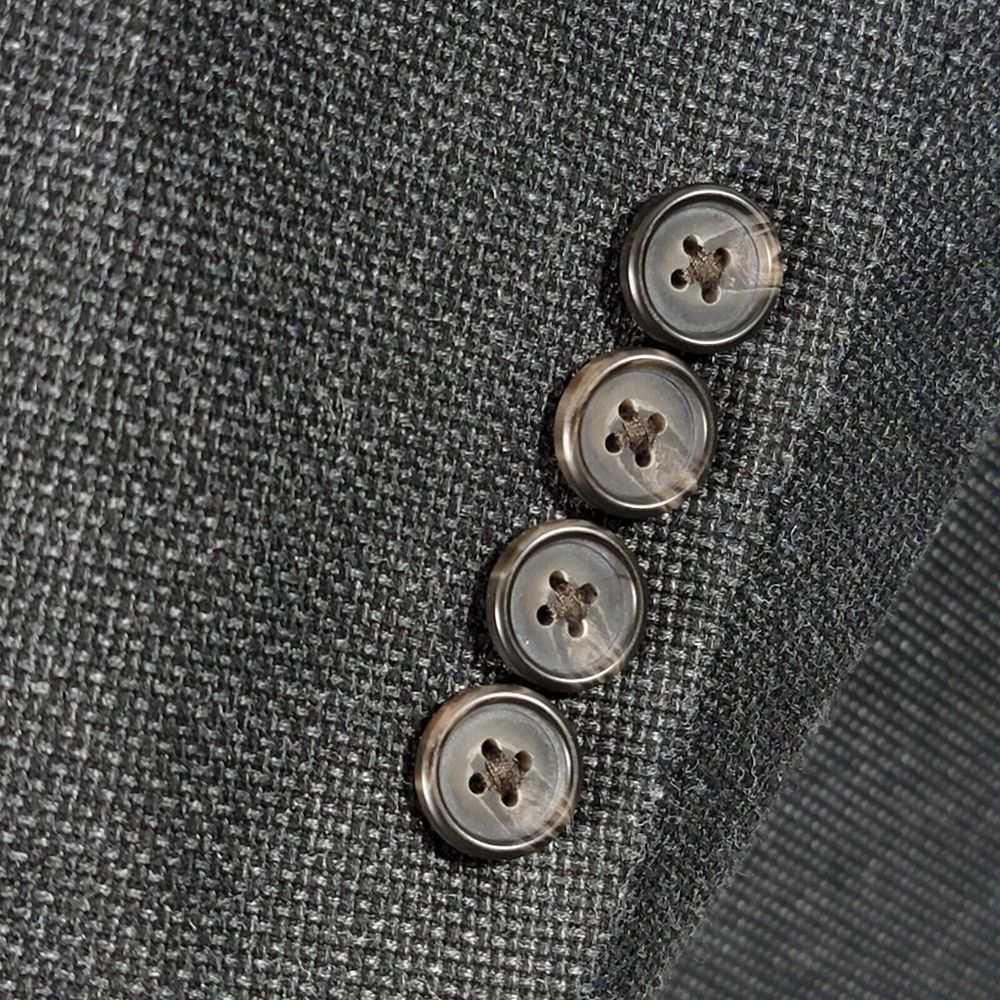 Lauren Ralph Lauren Men's Sport Coat Blazer Two Button Ch Gry Hopsack Poly 44L - Picture 12 of 16